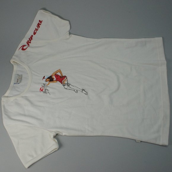 RIP CURL GIRL Vintage Christmas Pin Up Tee - Picture 3 of 10